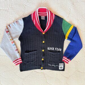 Puma x Black Fives Men's Cable Knit Pennant Cardigan Sweater/Jacket size S